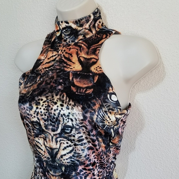 Roberto Cavalli Velvet Leopard Print Bodysuit - Picture 2 of 9